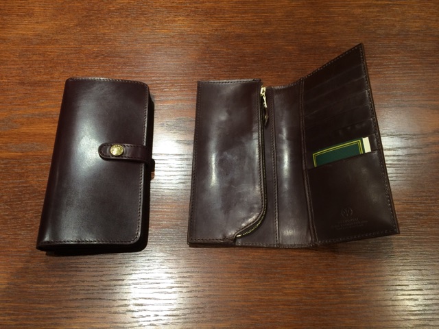 LONG WALLET WITH CURVED ZIP(コードバンxブライドル)